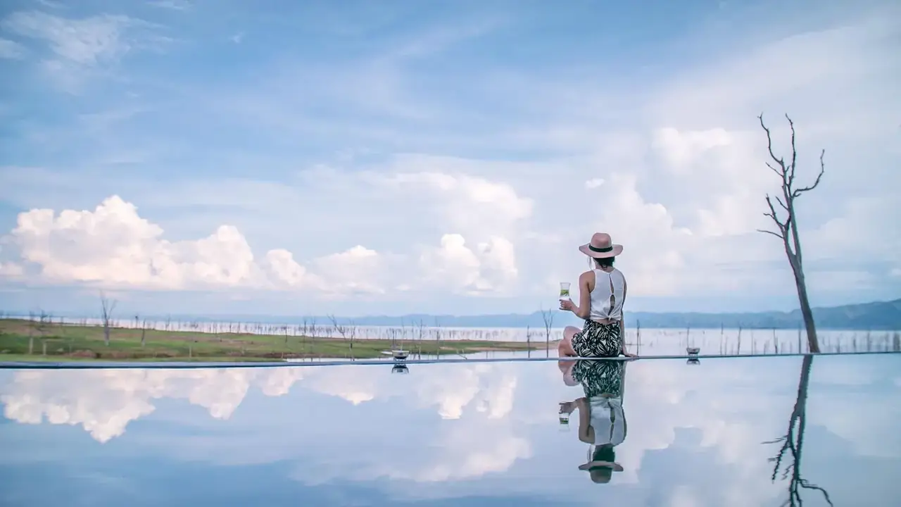 Pool lake at Changa Safari Camp, Lake Kariba