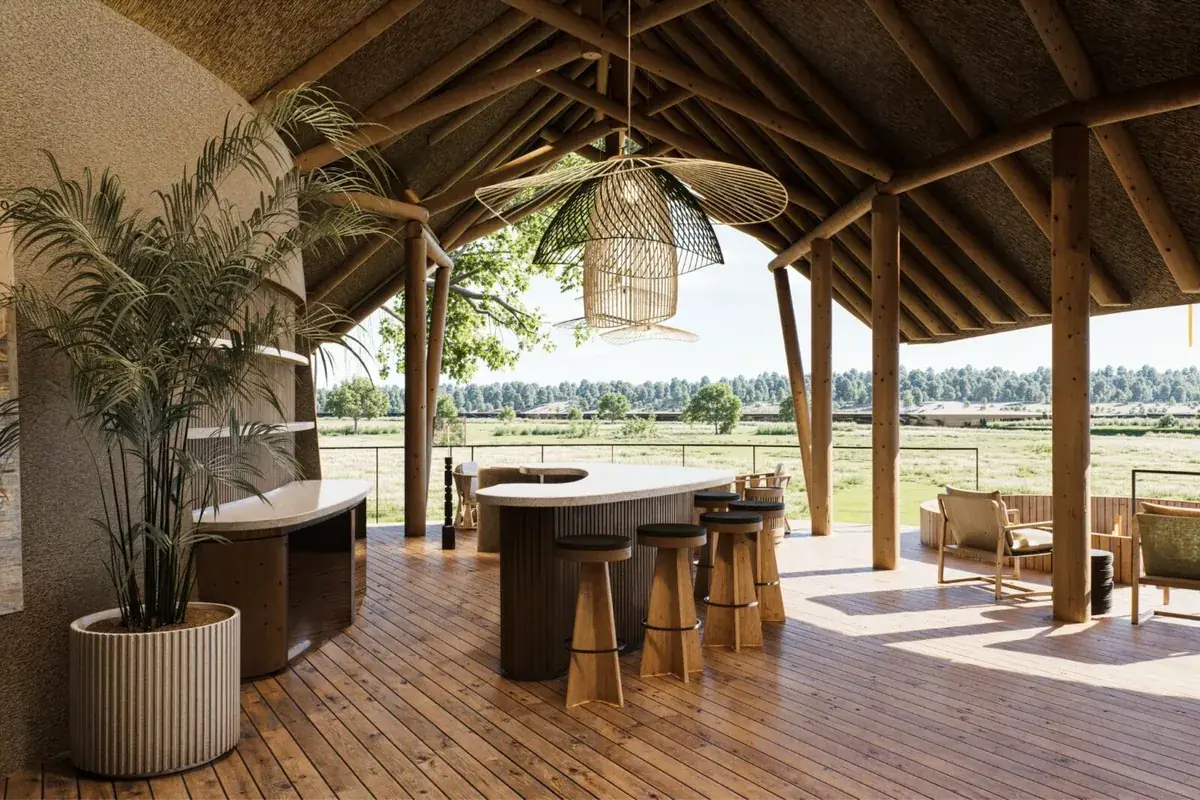 Lounge bar at Chobe Savanna Lodge, Chobe River, Impalila Island