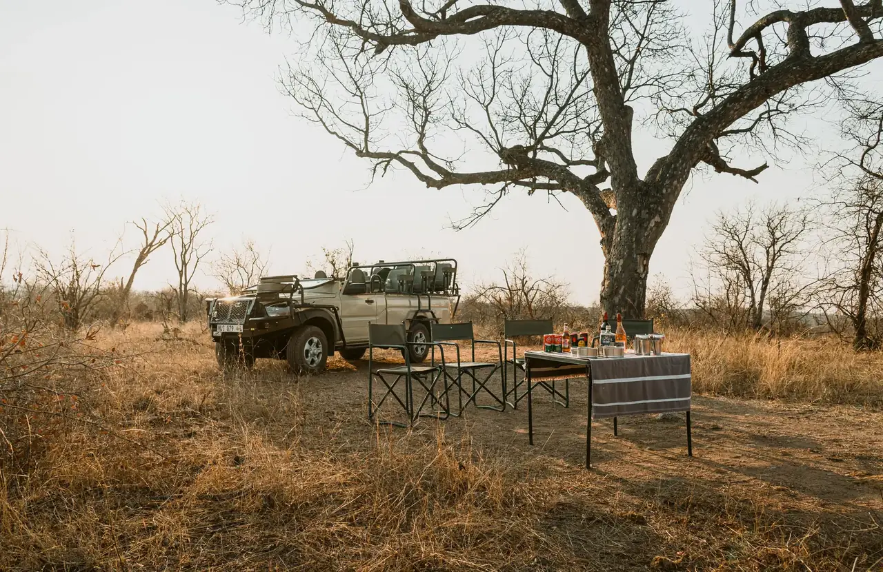 Sundowner vehicle at Khanya Tented Camp, Greater Kruger