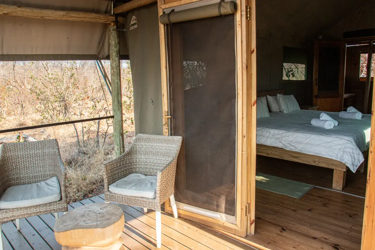 Tent deck at Khanya Tented Camp, Greater Kruger