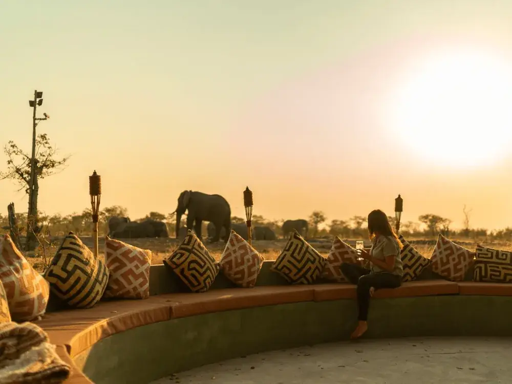 Sundowner deck at Camp Kuzuma, Chobe Region