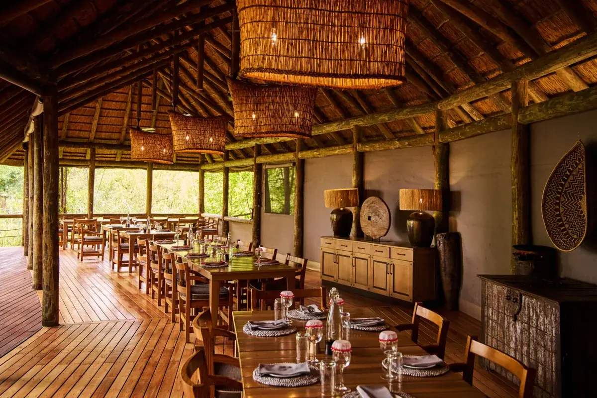 Dining deck at Camp Moremi, Moremi Game Reserve