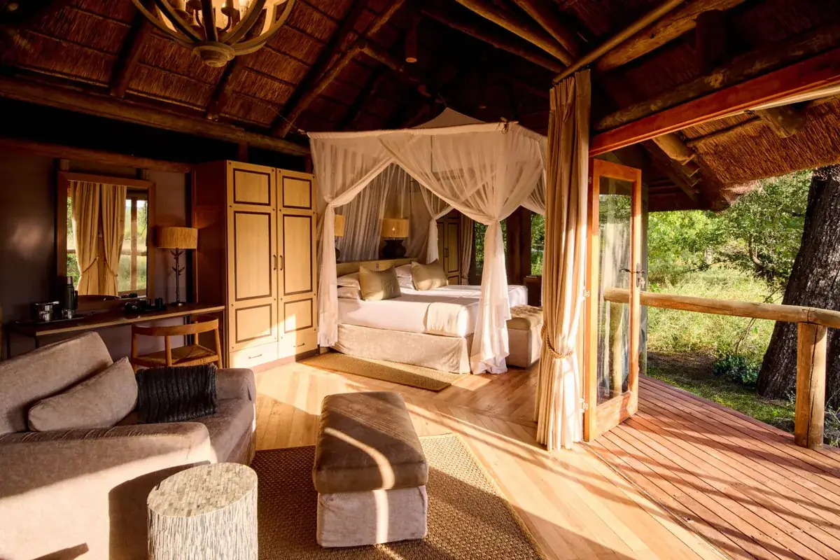 Suite interior at Camp Moremi, Moremi Game Reserve