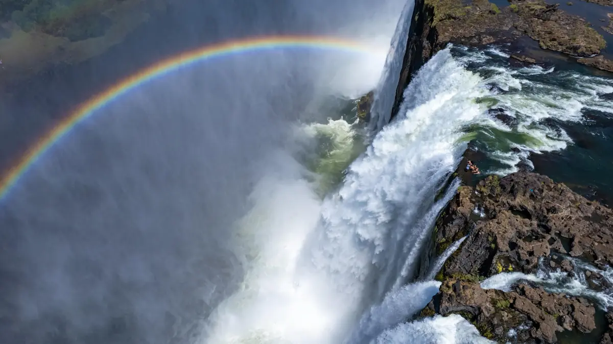 Rainbow over Victoria Falls, Zimbabwe