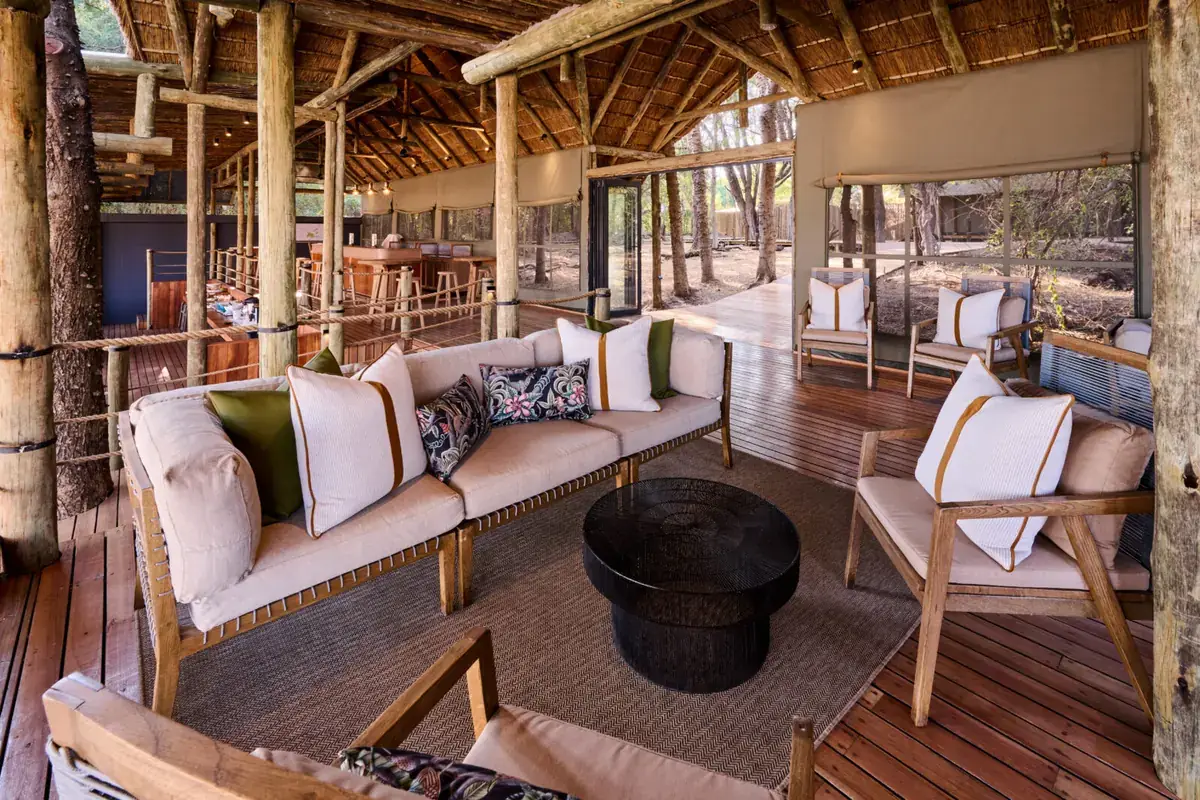 Lounge deck at Savute Safari Lodge, Savute, Chobe National Park