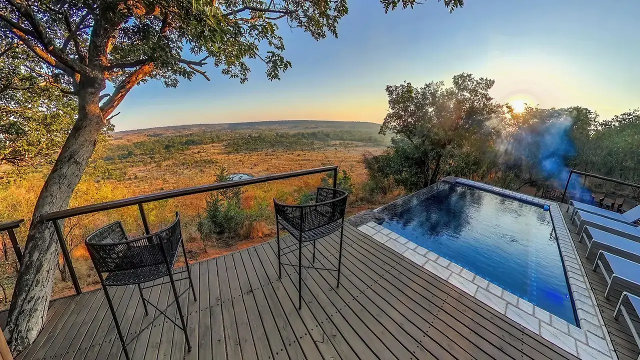 Pool valley view at Sia Safari Lodge, Victoria Falls