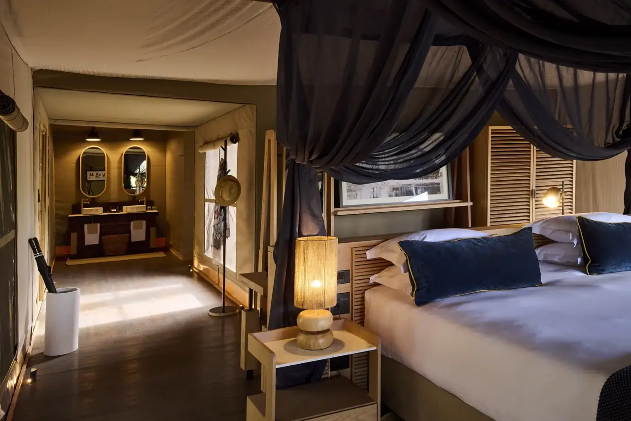 Suite interior at Xugana Island Lodge, Okavango Delta
